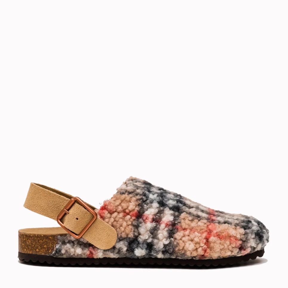 Beige Checkered Lapland Clog | TakeMe®