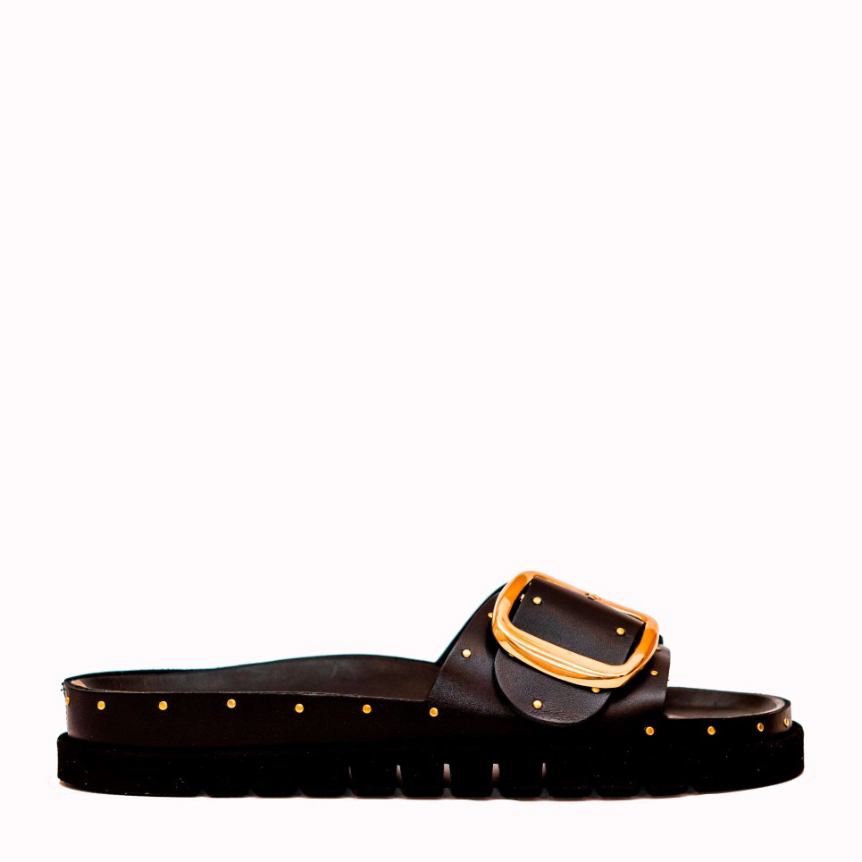 Teulada black cow leather sandal | TakeMe®