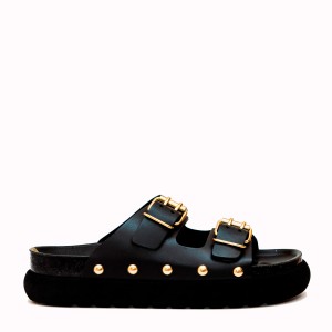 Campello black cowhide sandal | TakeMe®