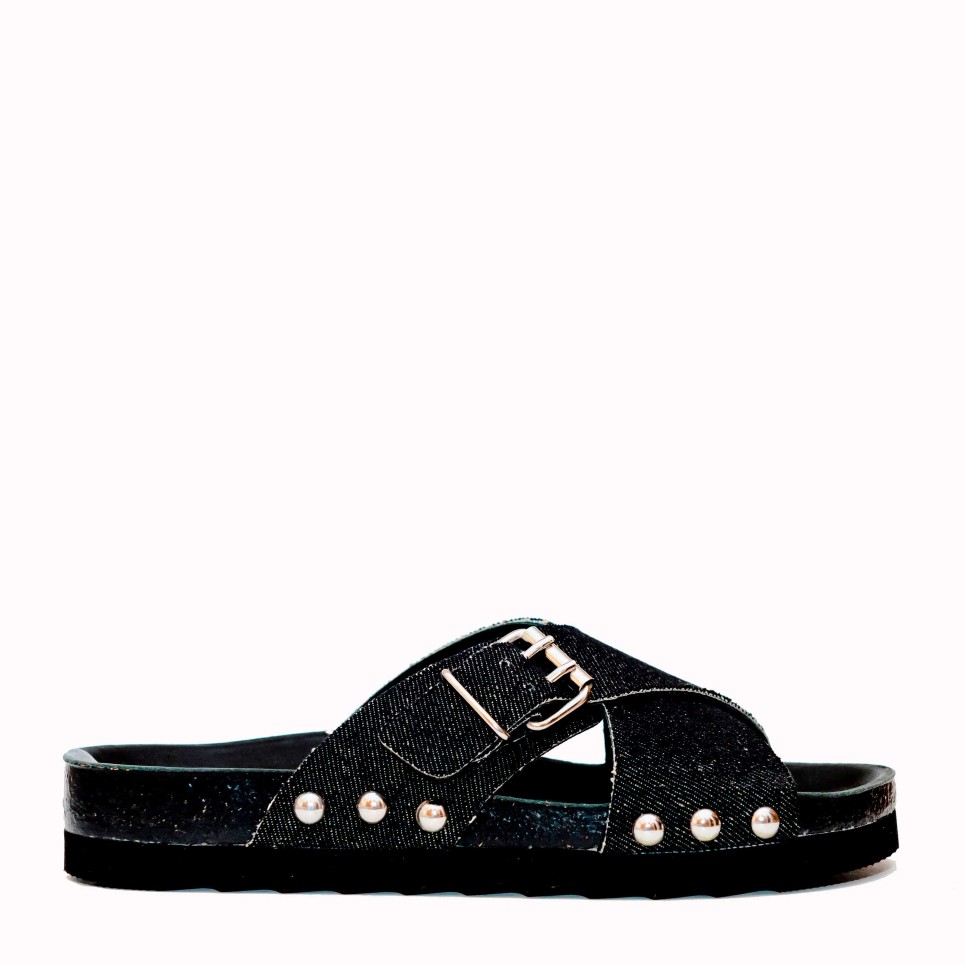Javea black jeans sandal | TakeMe®