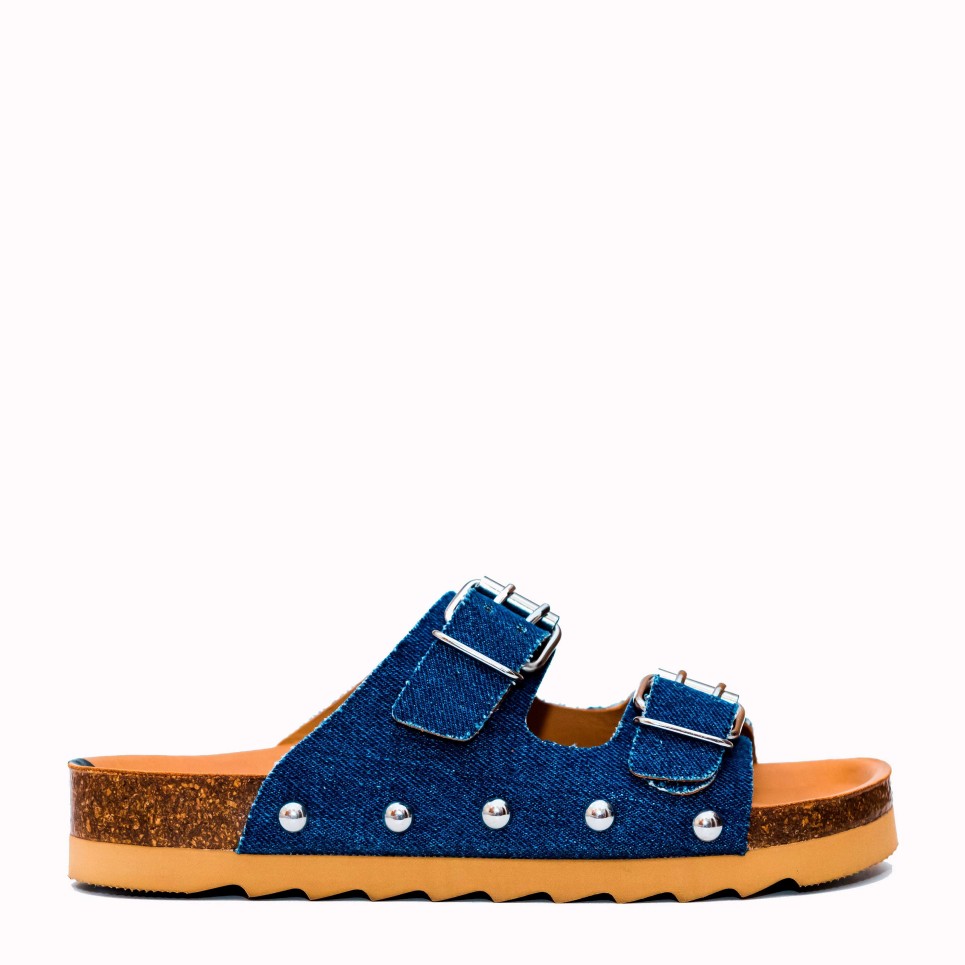 Javea blue jeans two buckles sandal | TakeMe®