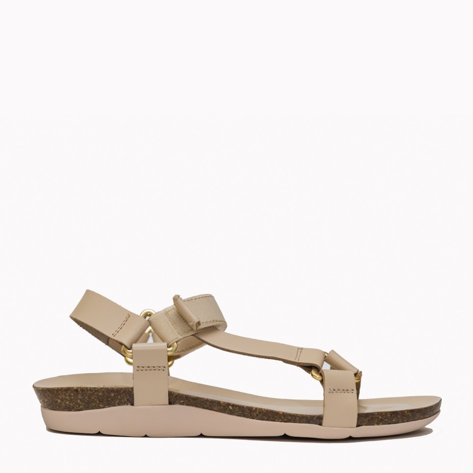 Arenales cream cow leather sandal | TakeMe®